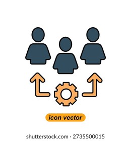 management icons. Flat illustrations of management vector icons for the web. Vector illustrations of company icons.