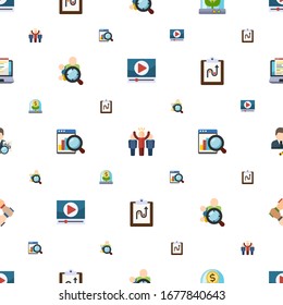 los iconos de administración se realizan sin problemas. Incluye marketing de video plano editable, líder, incubadora de negocios, orientación de audiencia, iconos de análisis web. iconos de administración para web y móvil.