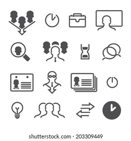 Management icons set