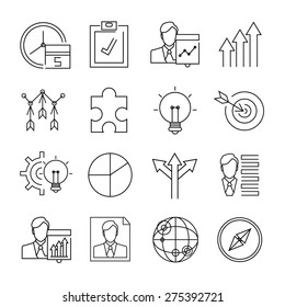 management icons set