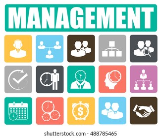 Management icons set
