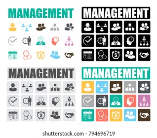 Management icons set
