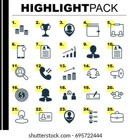 Management Icons Set. Collection Of Anonymous, Presentation, Payment And Other Elements. Also Includes Symbols Such As Candidate, Briefcase, Direction.