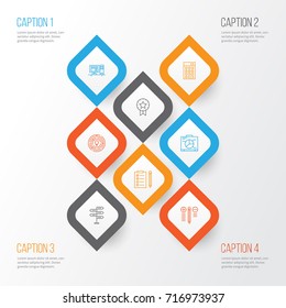 Management Icons Set. Collection Of Computer, Innovation, Board And Other Elements. Also Includes Symbols Such As Dashboard, Office, List.