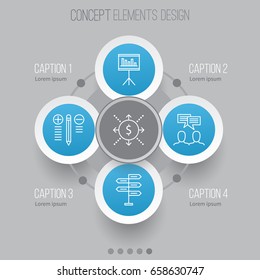 Management Icons Set. Collection Of Decision Making, Opportunity, Money And Other Elements. Also Includes Symbols Such As Discussion, Money, Meeting.
