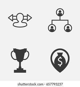 Management Icons Set. Collection Of Money Navigation, Tournament, Reverse And Other Elements. Also Includes Symbols Such As Structure, Reverse, Organisation.