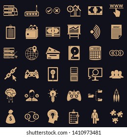 It management icons set. Simple style of 36 it management vector icons for web for any design