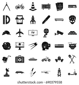 Management icons set. Simple style of 36 management vector icons for web isolated on white background