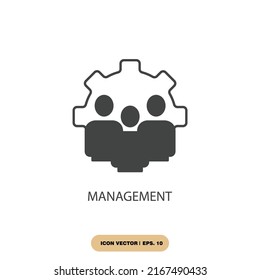 management icons  symbol vector elements for infographic web