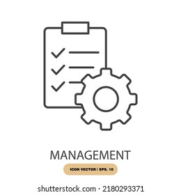 management icons  symbol vector elements for infographic web