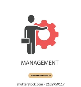 management icons  symbol vector elements for infographic web