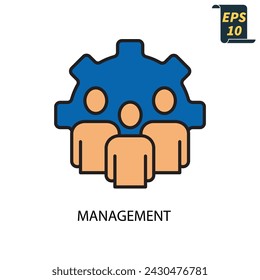management icons  symbol vector elements for infographic web