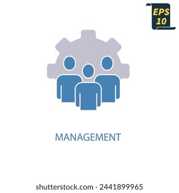 Management icons  symbol vector elements for infographic web