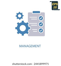 management icons symbol vector elements for infographic web