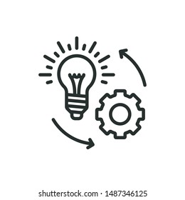 management idea - minimal line web icon. simple vector illustration. concept for infographic, website or app.