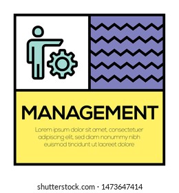 MANAGEMENT AND ILLUSTRATION ICON CONCEPT