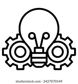 Management Innovation icon line vector illustration