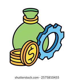 Management isometric 3D color line. use for modern concept, print, UI, UX kit, web and app development. Vector EPS 10, related to education, business, finance, investment.