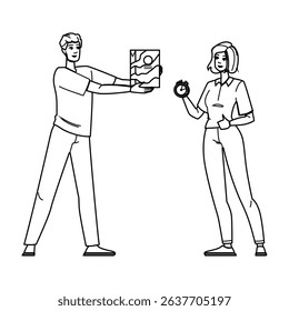 management just in time production vector. kanban ventory, board project, do development management just in time production character. people black line pencil drawing illustration