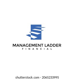 Management Ladder Financial Logo Design