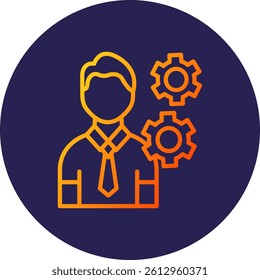 Management Line Circle Gradient Style