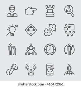 Management line icon