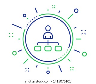 Management line icon. Business strategy sign. Development symbol. Quality design elements. Technology management button. Editable stroke. Vector