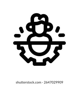 management line icon. Clean and minimalist vector icon for websites, mobile apps, presentations, and logos. Fully scalable and customizable for any project.