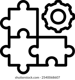 Vector de ilustración de icono de línea de administración