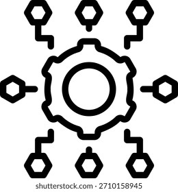 Vector de ilustración de icono de línea de administración