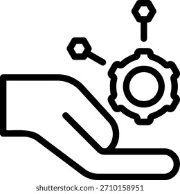 Vector de ilustración de icono de línea de administración