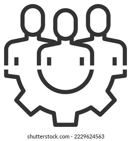 MANAGEMENT LINE ICON VECTOR , Business Icon 