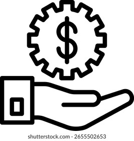 Diseño de Vector de Icono de Línea de Gestión