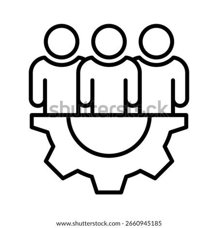 Management line icon vector illustration