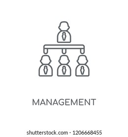 Management linear icon. Management concept stroke symbol design. Thin graphic elements vector illustration, outline pattern on a white background, eps 10.