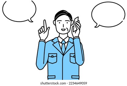 Management, Manager, Pflanzenmanager, ein Mann in der Arbeit Verschleiß zeigen, während auf dem Telefon.