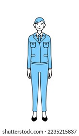 Management, managers, plant manager, a senior woman in work wear.