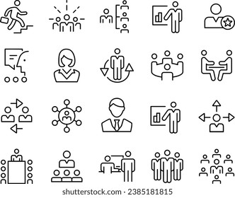 Management- und Marketingsymbole, Vektordesign