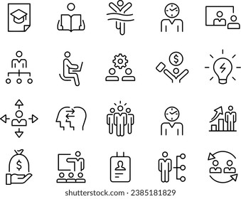 diseño vectorial de iconos de administración y marketing