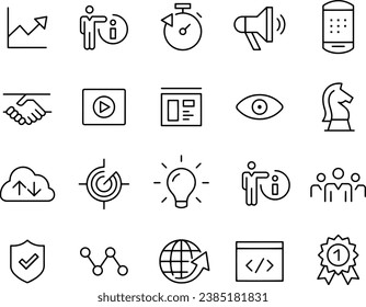 management and marketing icons vector design