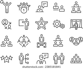 diseño vectorial de iconos de administración y marketing