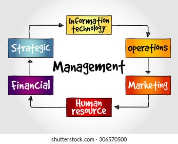 Management mind map business strategy concept