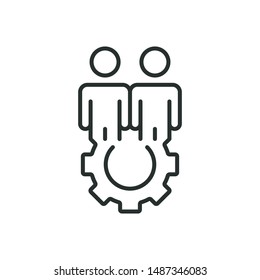 management - minimal line web icon. simple vector illustration. concept for infographic, website or app.