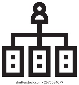 Ícone de Vetor Moderno de Gerenciamento - Modelo de Símbolo de Ilustração Mínima para Design de Interface do Usuário do Aplicativo Web Mobile