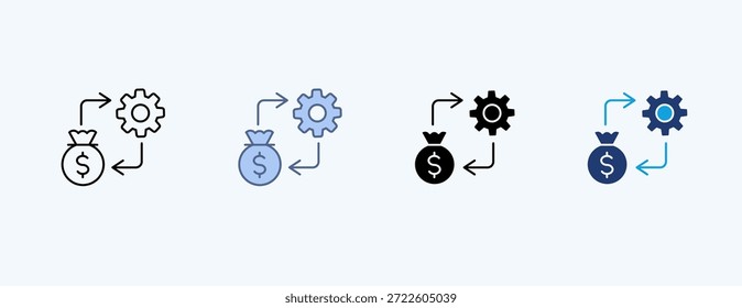 Vector de ilustración de varios iconos de administración
