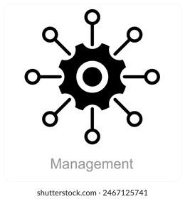Management and organize icon concept