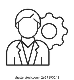 Management Outline Icon Element For Design
