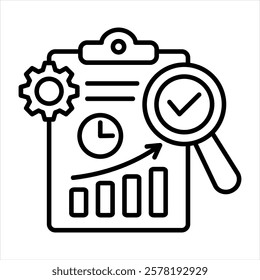 Management Outline Icon Vector Illustration