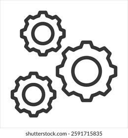 Management Outline Icon Vector Illustration