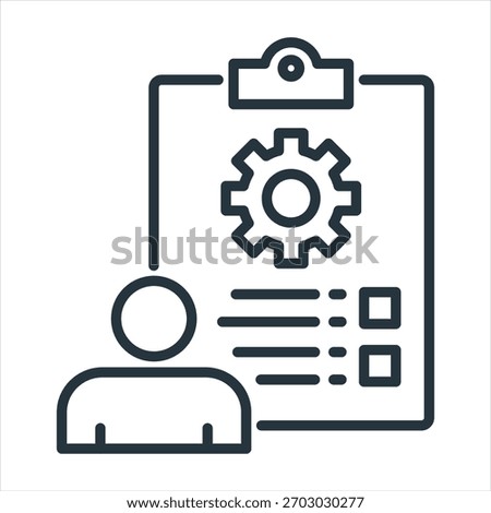 Management Outline Icon Vector Illustration
